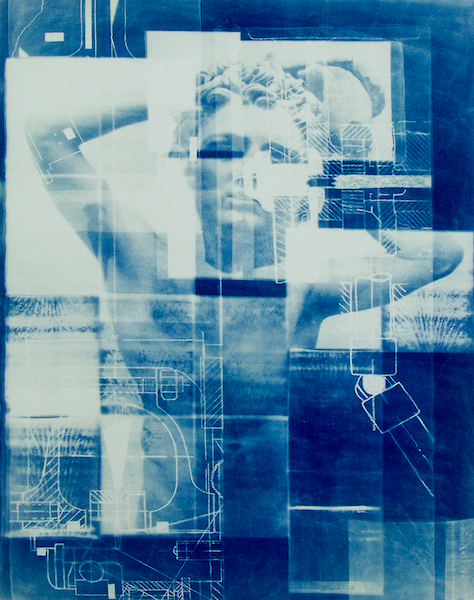 Klara Meinhardt: Roman Copy, 2018, Cyanotypie auf Leinwand, 190 x 150 cm
Klara Meinhardt: Roman Copy, 2018, Cyanotypie auf Leinwand, 190 x 150 cm
